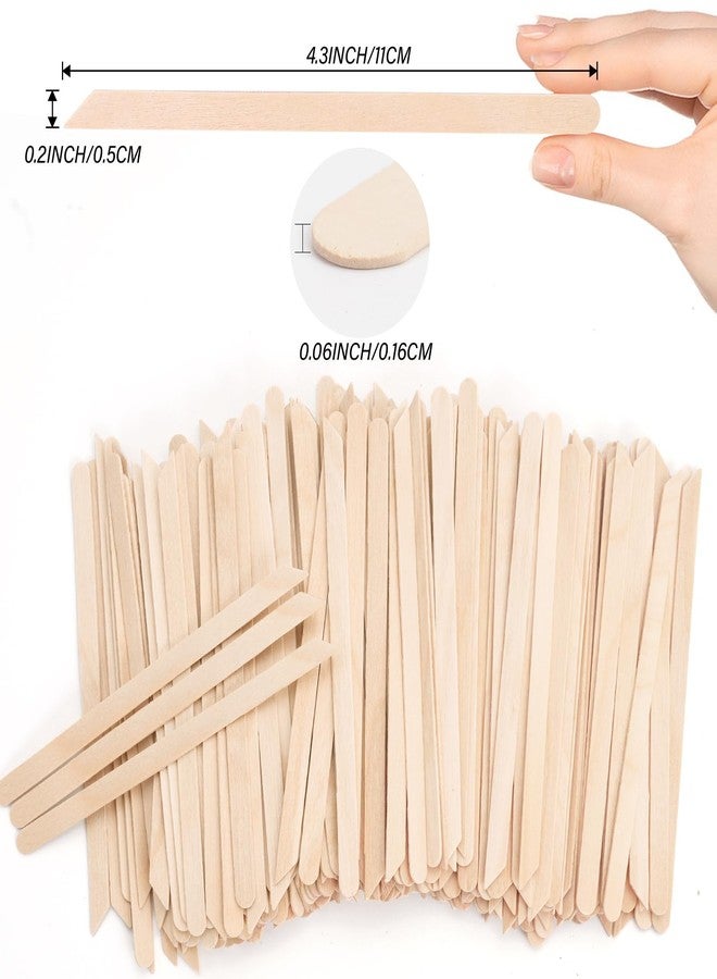 EWVVSS 1000pcs Wooden Small Wax Sticks,Eyebrow Wax Sticks for Eyebrow Hair Remover，Small Popsicle Sticks，Wooden Sticks for Crafts - Image 2